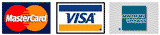 We accept MasterCard, Visa and American Express